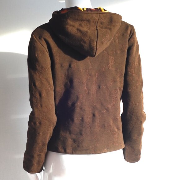 Gianni Versace Wool Hooded Jacket With Stitch Detail - Italy - Picture 3 of 5